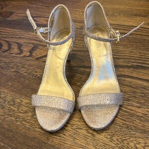 Michael Kors Gold Glitter Strappy Heeled Sandals